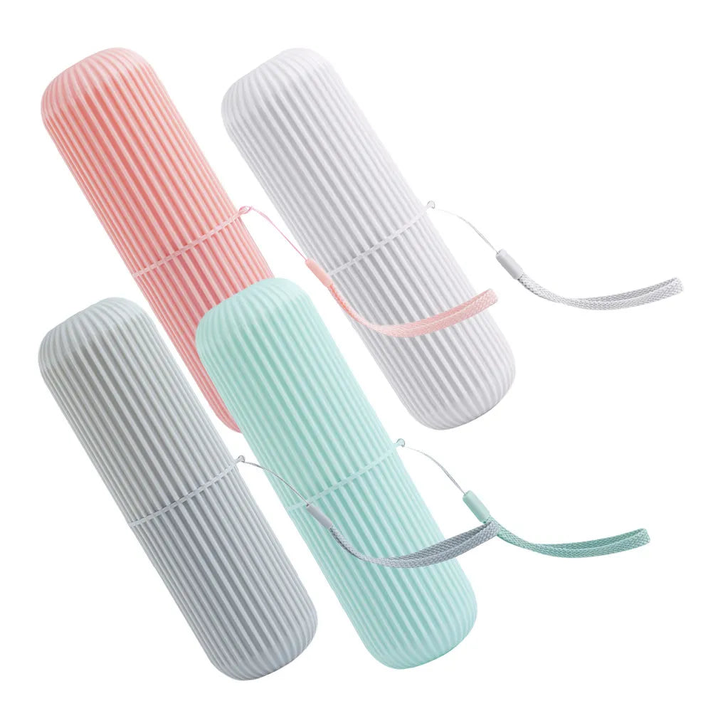 4pcs Holder Portable Travel Portable Toothbrush Container Travel Supply Bathroom Cup Toothpaste Container Compact Design