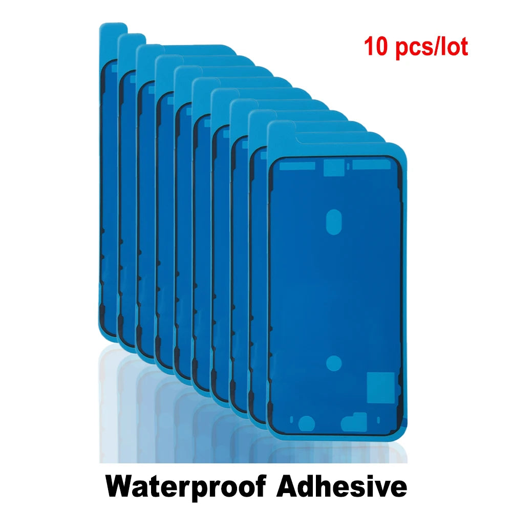 10Pcs LCD Display Front Side Waterproof Seal Stickers for iPhone 6/7/8/X/XS/XR/11/12/13/14/15 - Adhesive Protection Seals