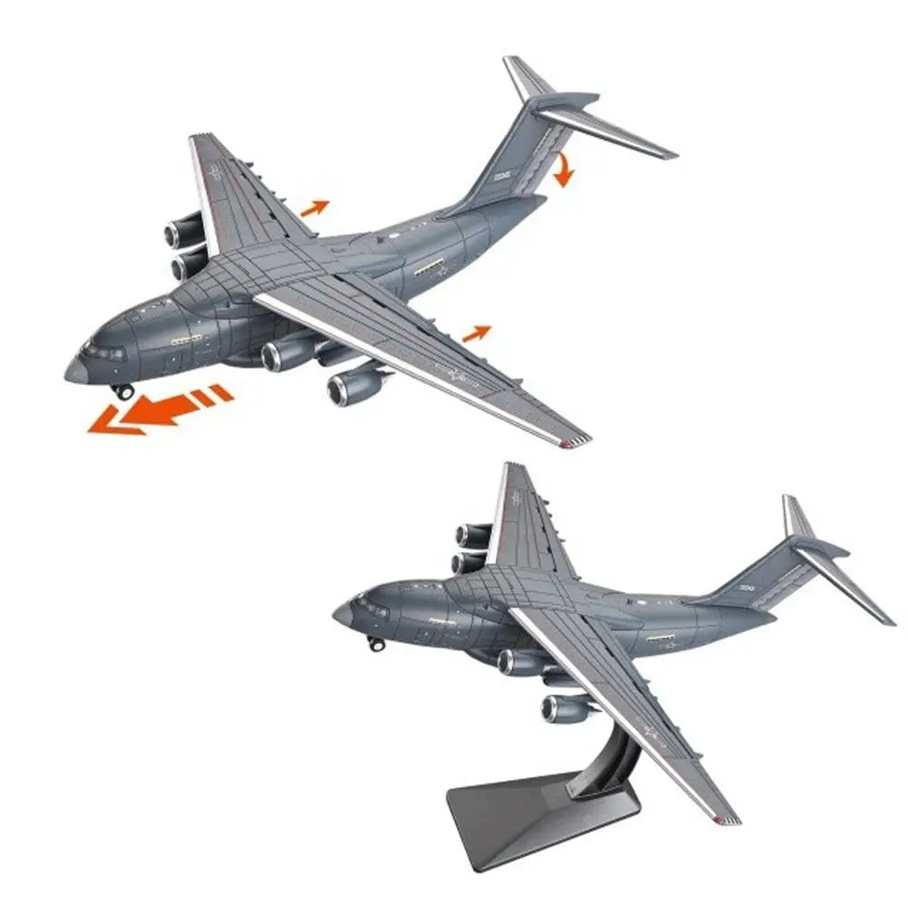 1:100 Scale Transport Aircraft Model Detailed Design Y-20 Bomber Model TU-160 Attack Aircraft Building Blocks Set Boys Gifts