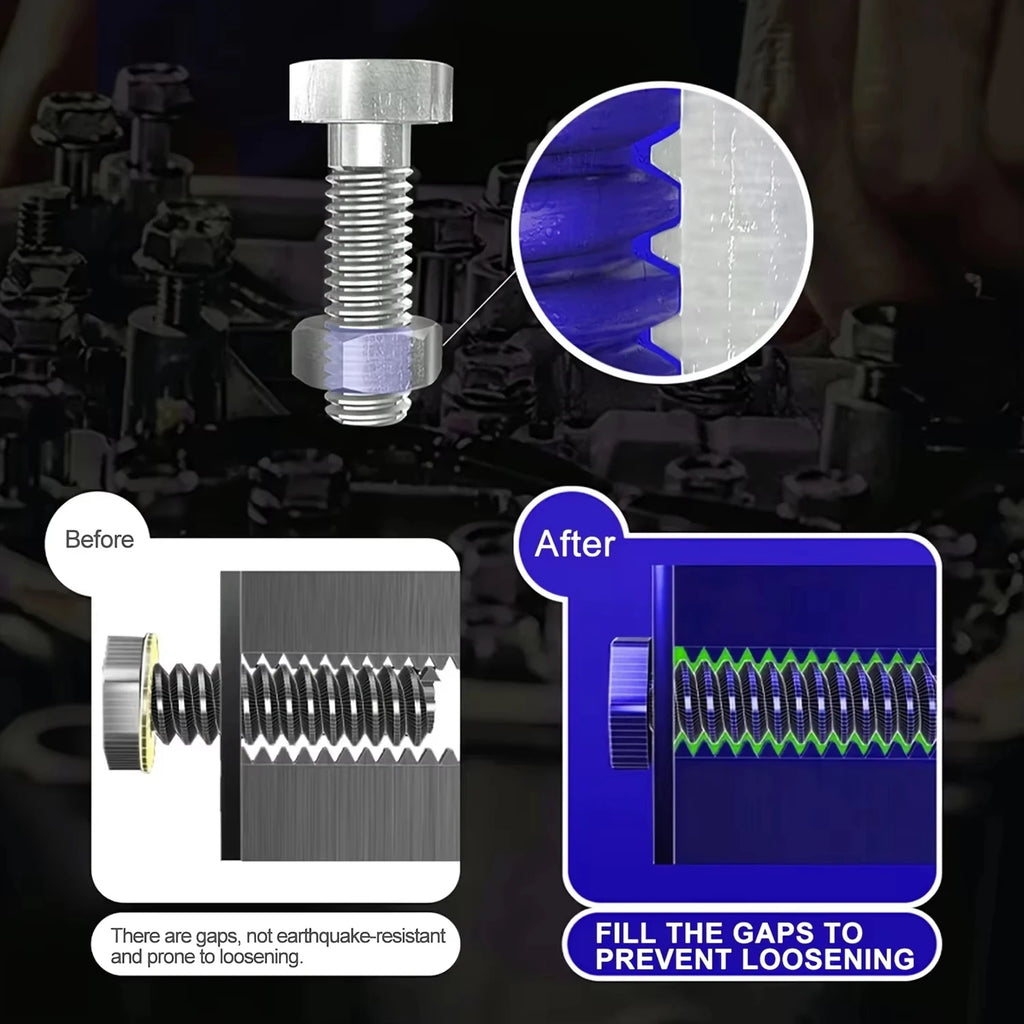 10g Mini Anaerobic Screw Adhesive - Removable Threadlocker - Ultra-High-Temperature, Shock-Resistant, Non-Slip Glue