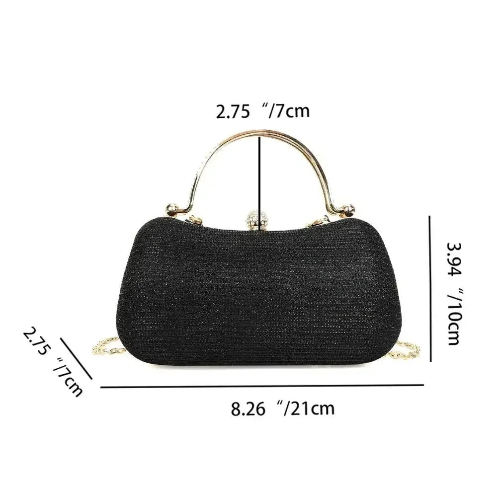 Chain Evening Bag Dinner Shoulder Bag for Women Handbag - Fashion Crossbody Bags Vintage Underarm Bag Satchel