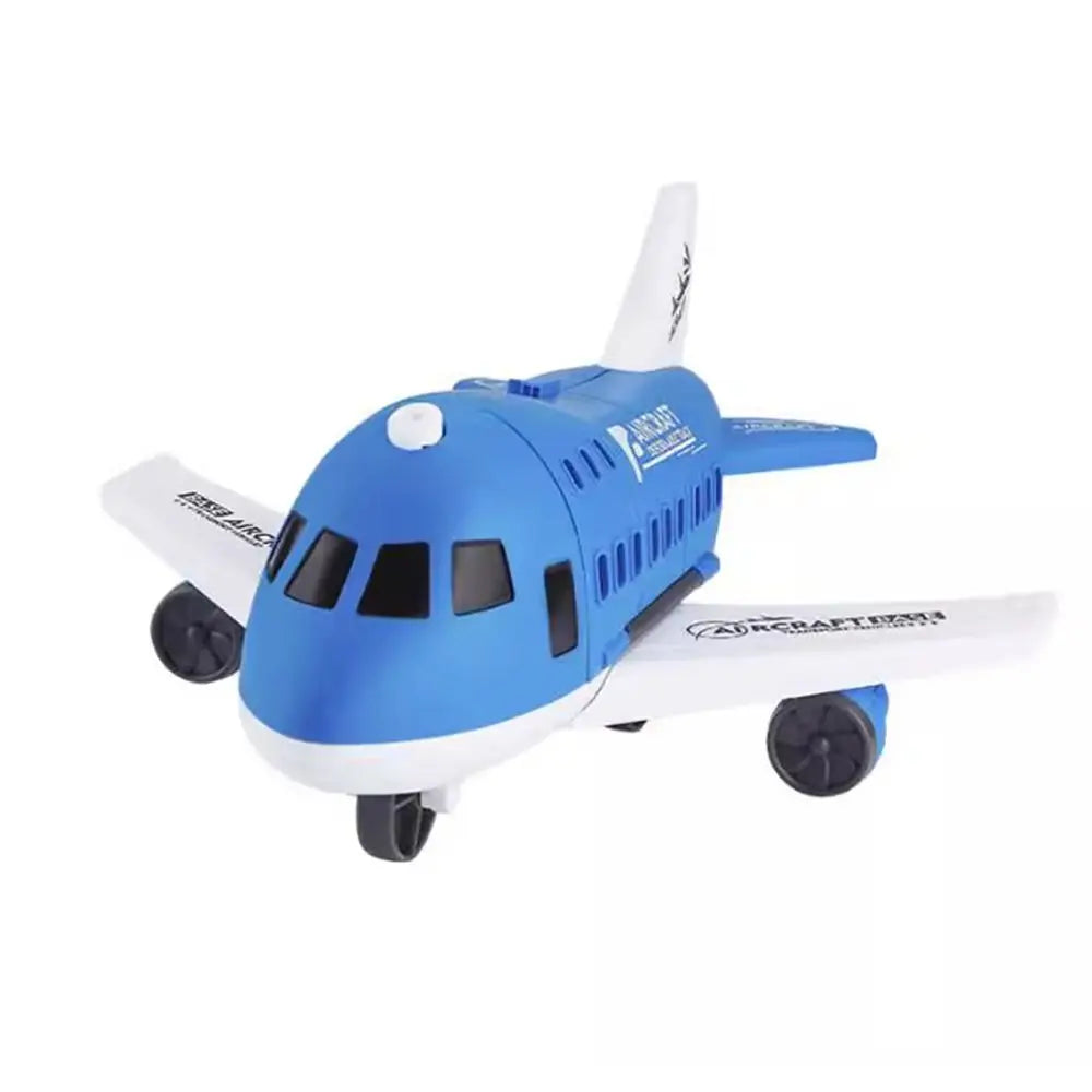 Red Blue Inertia Rail Airplane Toy Plastic Random Car Inertia Car Plane Model Helicopter Deformable Track Track Toy Gift