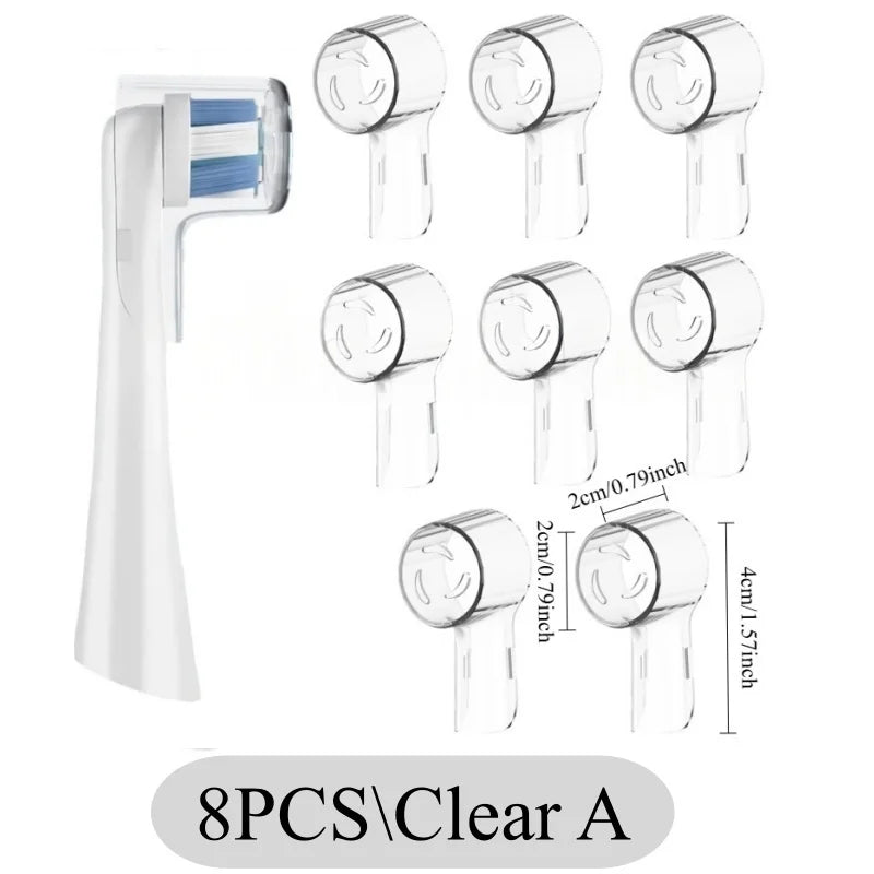 2-8Pcs Colors Toothbrush Dustproof Covers Caps Compatible with Braun Oral B & iO Series Electric Toothbrush Head Protector