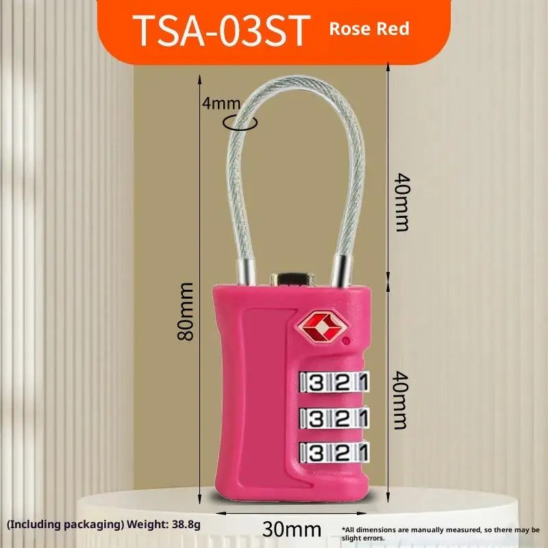 Travel TSA Customs Lock Password Changeable Lock 3 Digit Portable Zinc Alloy Suitcase Luggage Backpack