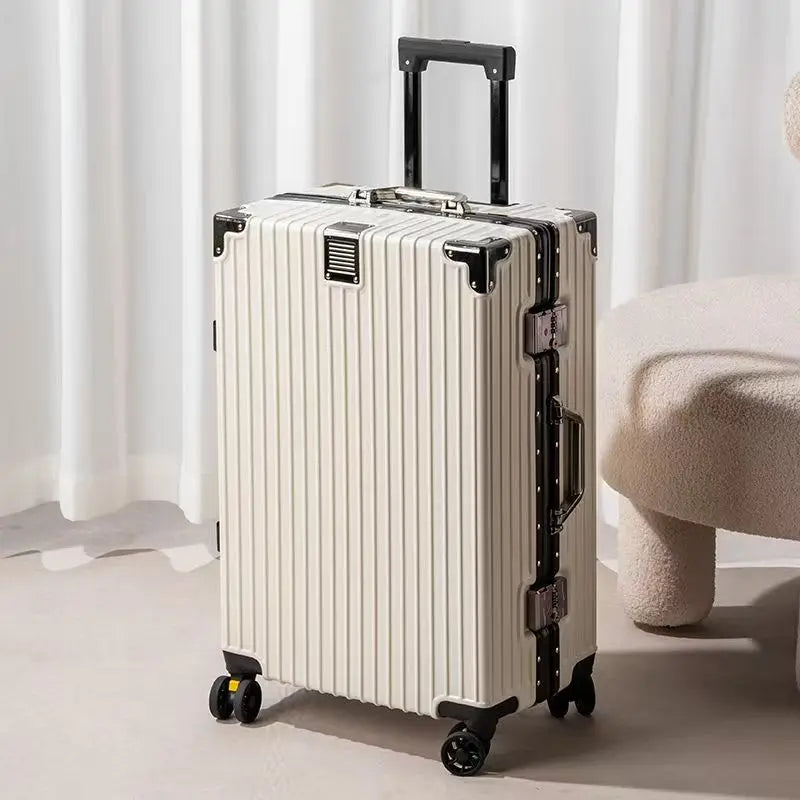 20-30inch Shockproof and Drop-resistant Suitcase Large Capacity Travel Luggage Aluminum Frame Password Lock Student Trolley Case