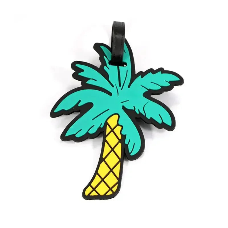 Cartoon Fruit Style Pattern Information Anti-Lost Suitcase Name Id Tags  Silicone Luggage Tag Travel Case Identification Label