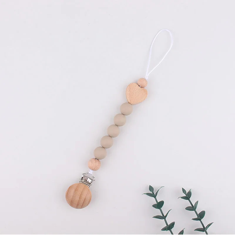 Beechwood  Pacifier Clip Baby Soothing Silicone Teether Pacifier Holder Anti-Drop Chain