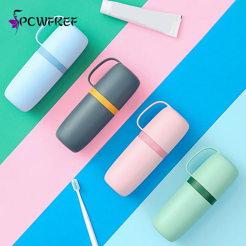 Toothbrush Cup Travel Toothbrush Toothpaste Holder Simple Portable Mouthwash Cup For Business Trip Home Camping Acessor