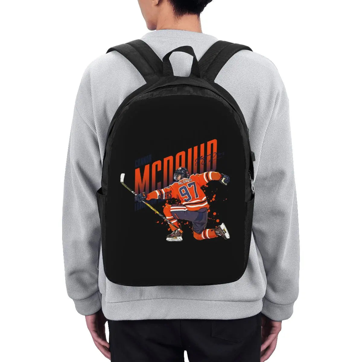 Connor McDavid  For Edmonton Oilers Fans Backpack Travel Notebook Bag Computer College Student School Bag Laptop Shoulder Bags
