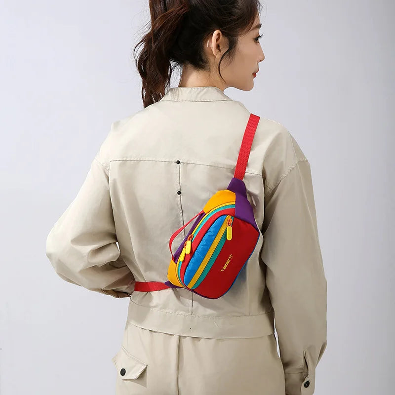 1PCS Colorful Storage Bag Portable Large-capacity Waterproof Fabric Chest Bag with Zipper Multi-purpose Sundries Storage Bags