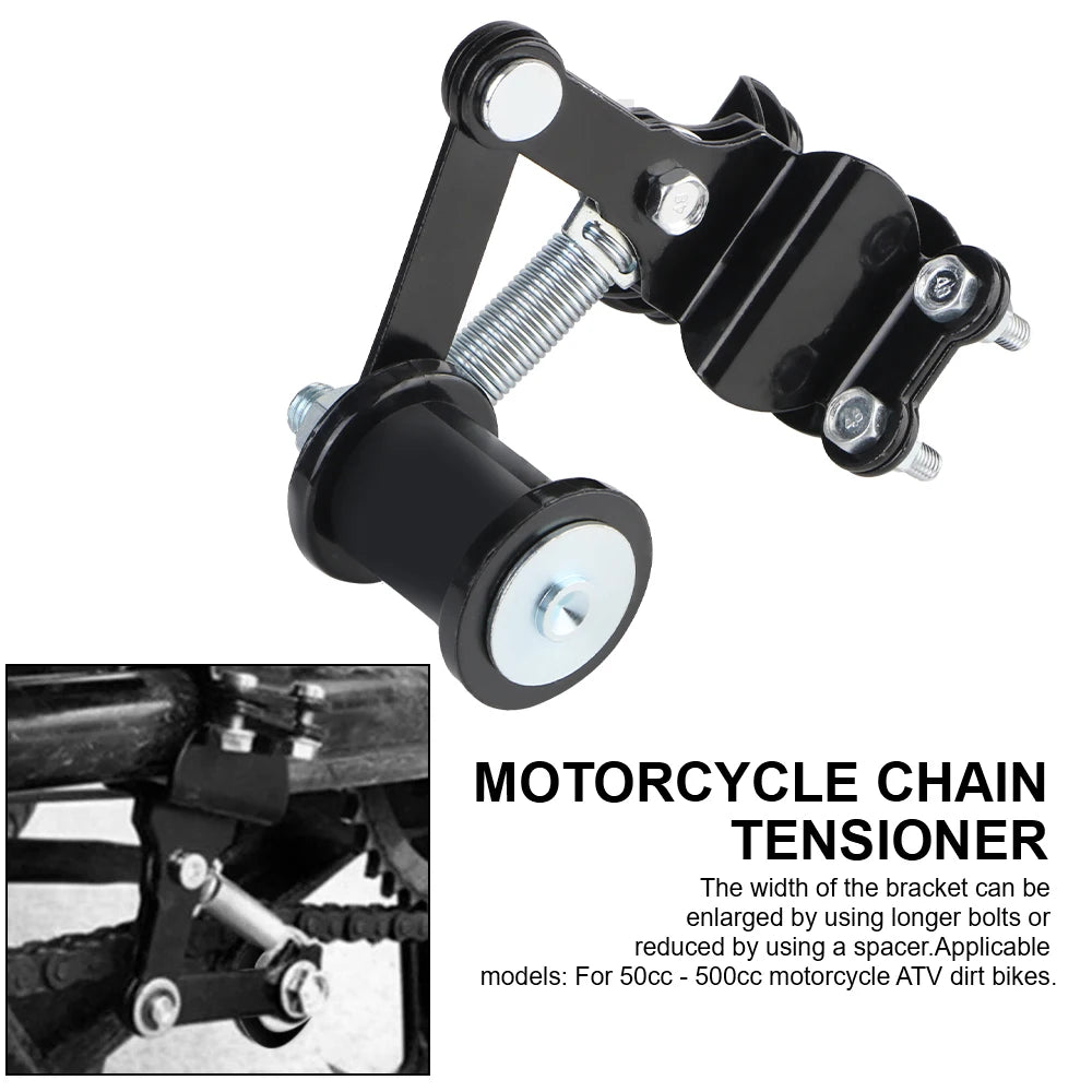 4 Wheeler Motorized Bike Motorcycle Chain Adjuster Tensioner Sprocket Parts Tools Universal Guide with Guide Wheels Bike