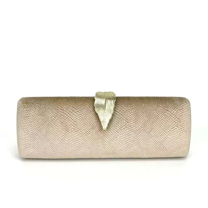 Elegant Ladies' Purple Evenin Clutch Luxury Emerald Serpentine Purse Vintage Leaf Buckle Velvet Wedding Party Dress Handbag
