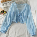 Women Thin Coat Casual Lace Bow Summer Sun Protection Clothes Female Cardigan Shirt Clothing Tops Blouse for Lady Covers Blusa