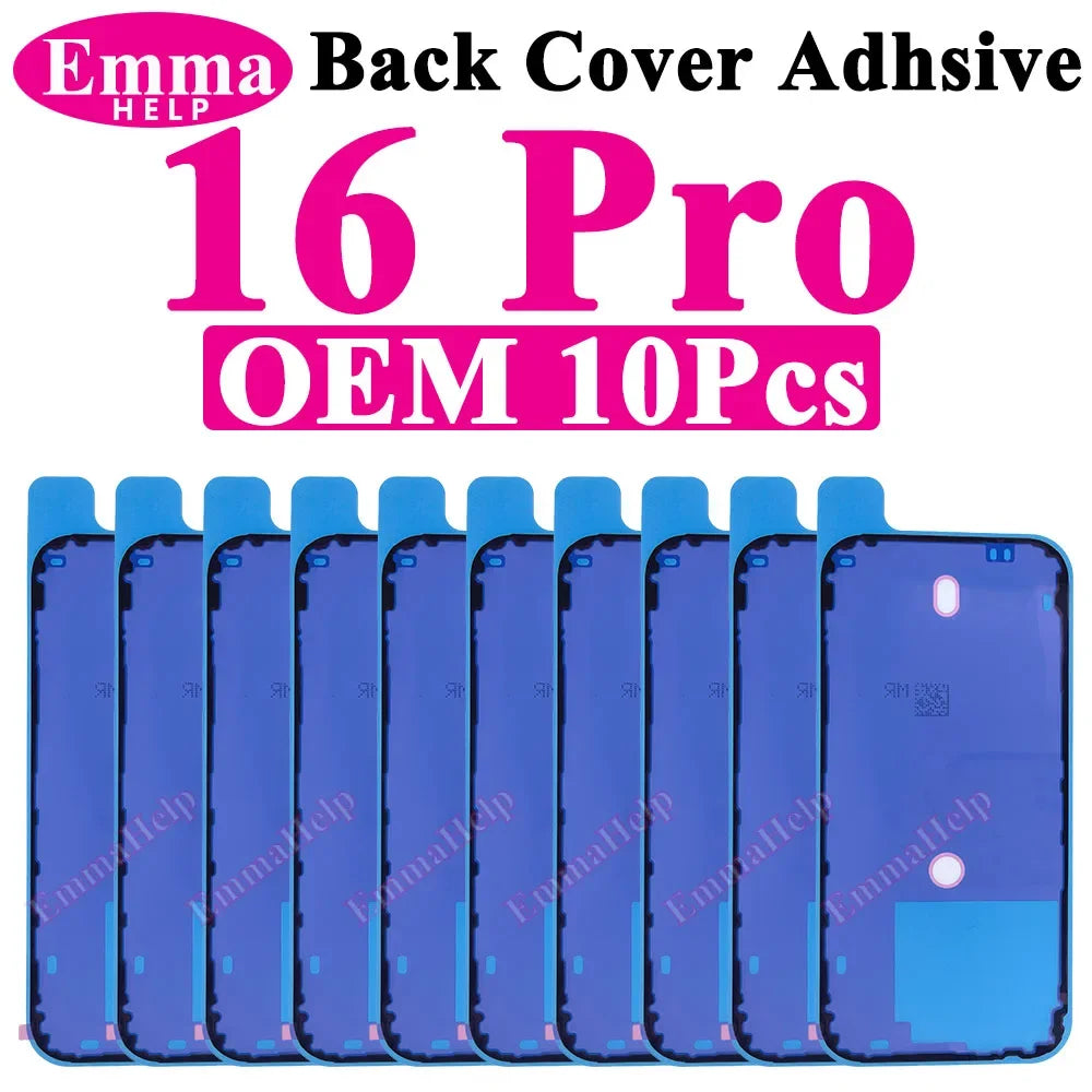 10pcs Waterproof Seal Sticker Back Cover Side For iPhone 16 Plus 15 Pro Max 14 16E Front LCD Display Adhesive Tape Seal