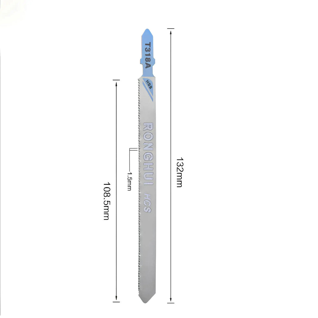 5pcs T318A Saw Blades HCS Curved Extra Long Jigsaw Blades for Metal Cutting Reciprocating Saw Blade Powerful Metalworking Tool