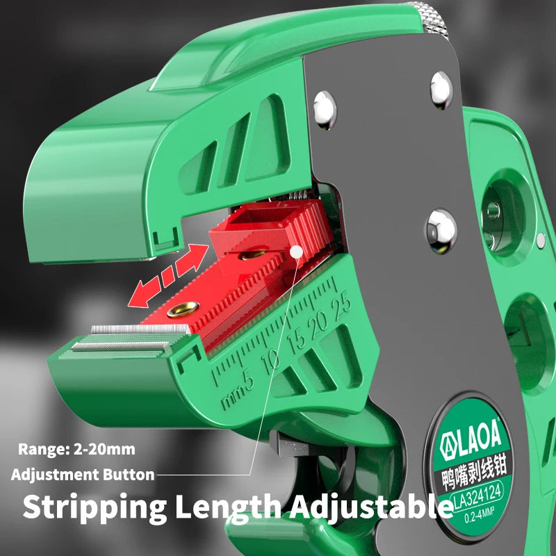 LAOA 4 in 1 Wire Stripping Pliers Cable Cutting Nippers Adjustable Electrician Pliers Multifunctional Wire Stripper Strip Tool