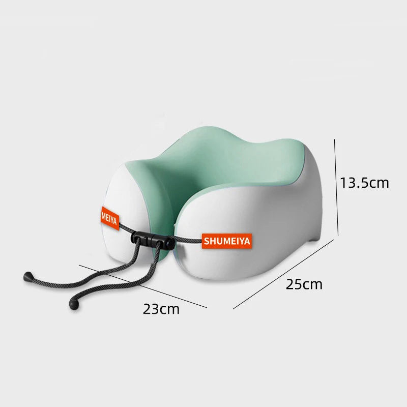 1Pc/Set Travel Memory Cotton U-shaped Pillow - Soft Washable Portable Neck Support for Airplane Spine Care & Travel Rest