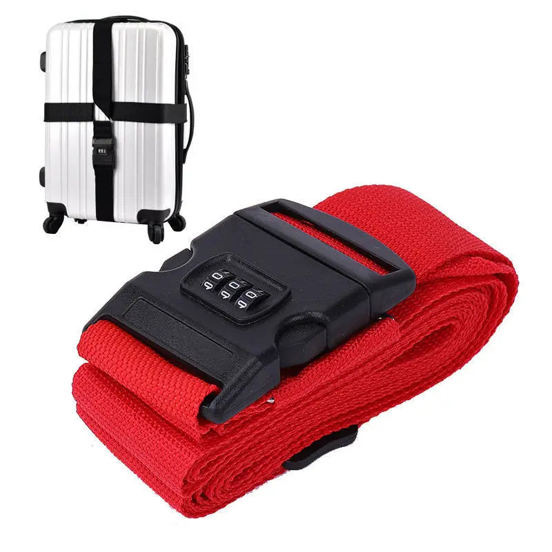 cipher lock Travel Belt Trolley Seat Belt Luggage Packing Box Cross Strap Suitcase Packing Seat Belt Reinforced Adjustable Strap