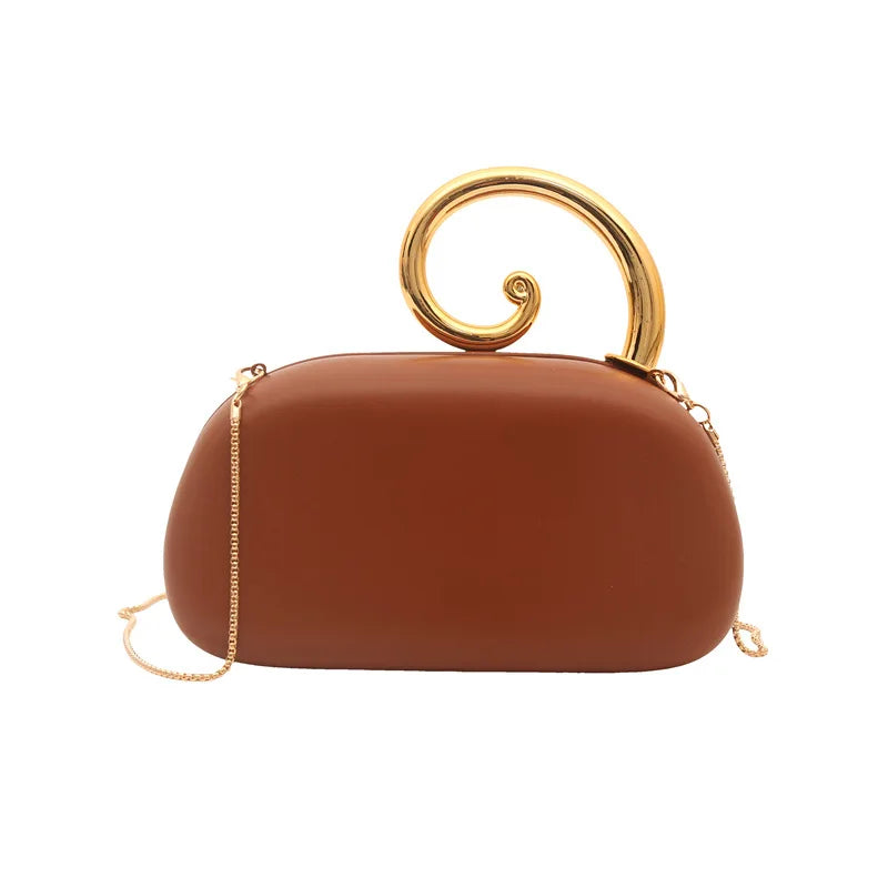 2026 New Fashion Design Irregular Handle Women's Evening Box Bag Luxury High End Party Clutch Handbag Bride Trend Crossbody Bag