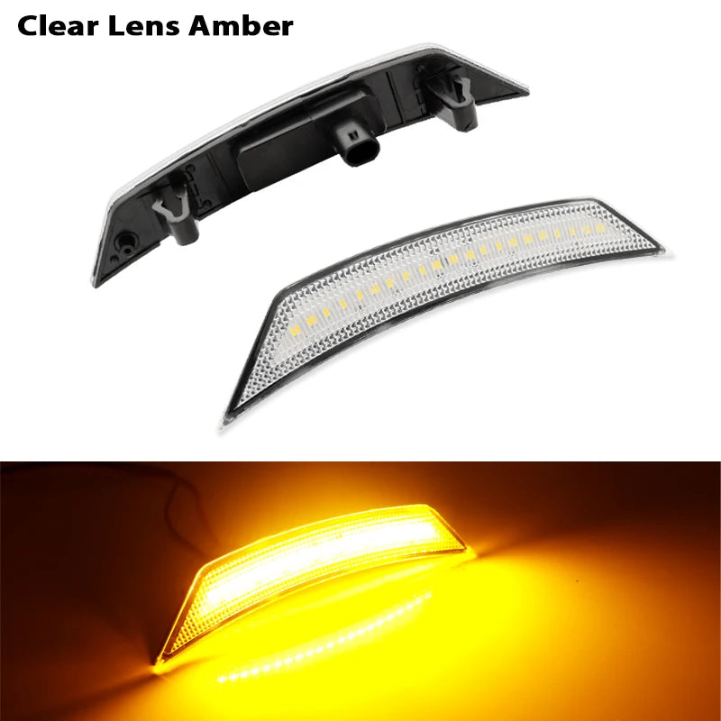 iJDM Amber Yellow 12V Front Side Marker LED Lights For 2021-2022 Chevy Trailblazer Front Bumper Turn Signal Lamp,White