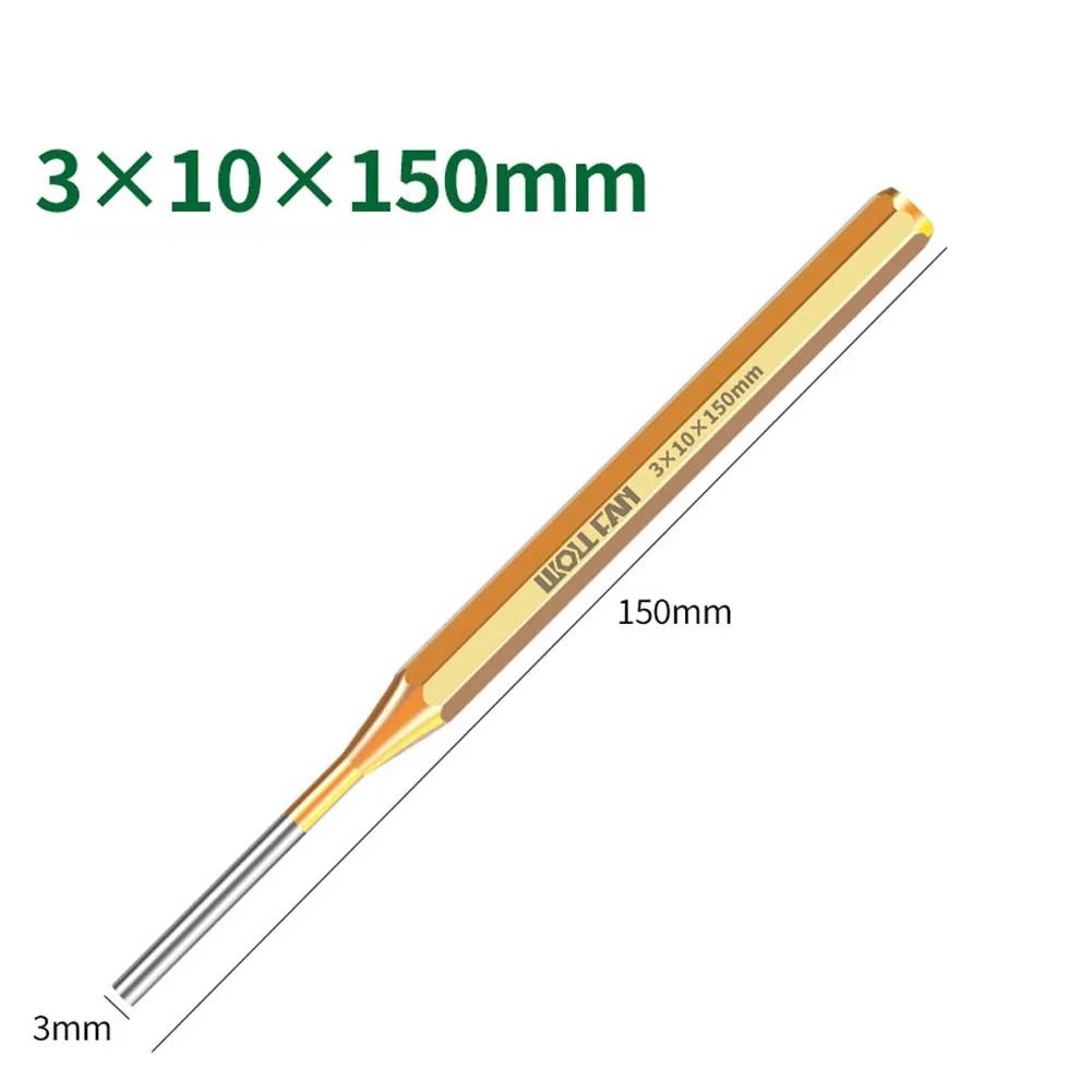 1Pc Heavy Duty Brass Pin Punch Remover 2-10mm With Chisel And Cone Tips For Watch Repair Drilling Marking 150mm