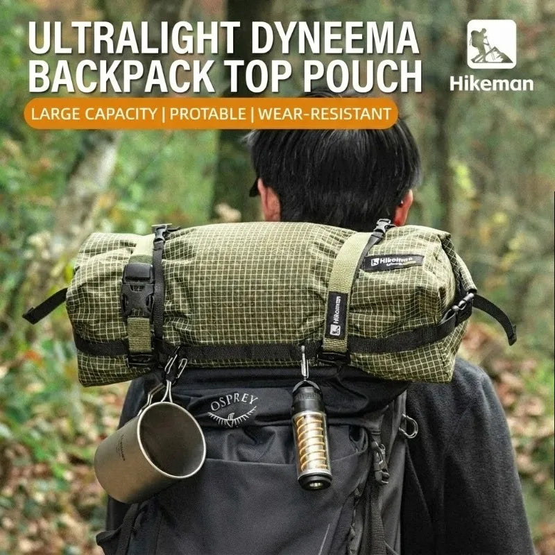 Ultralight Dyneema Backpack Top Lid Waterproof Expansion Pouch Multifunctional External Storage Bag for Hiking & Mountaineering