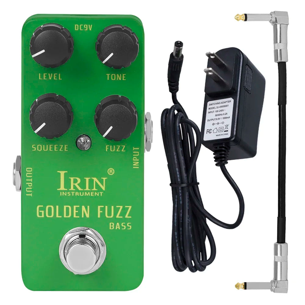IRIN RS-20 Electric Guitar Effect Golden Fuzz Bass Effect Pedal True Bypass Mini Single Guitar Pedal Guitar Accessories & Parts
