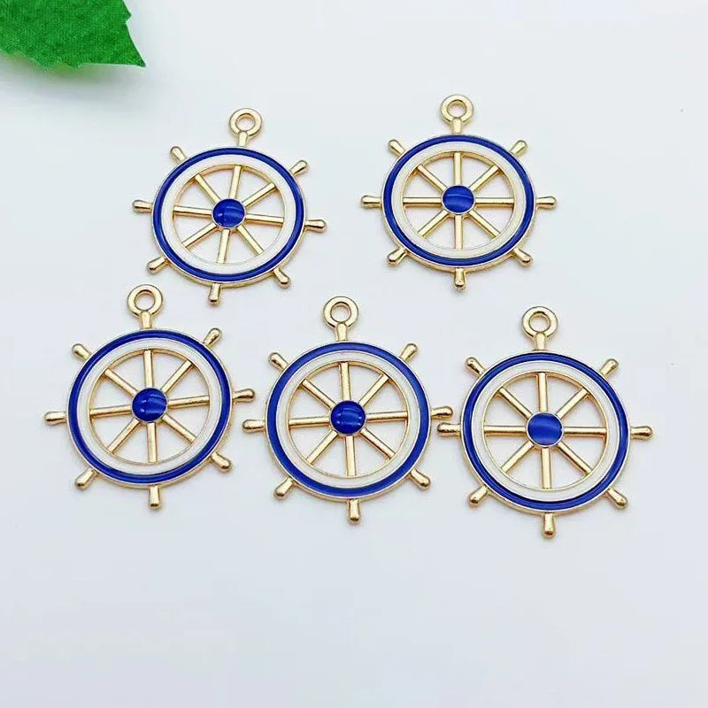 10pcs jewelry alloy accessories DIY boat anchor rudder hanging price handmade hair accessories necklace clothing hanging accesso