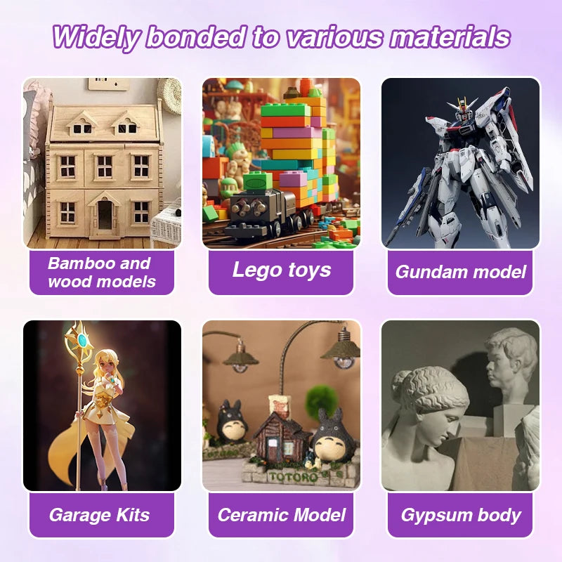 Korea T9000 Building Block Glue Transparent Soft Multi-purpose 15/50/110ML Adhesive DIY Daily Use Glue Repair Model Toy