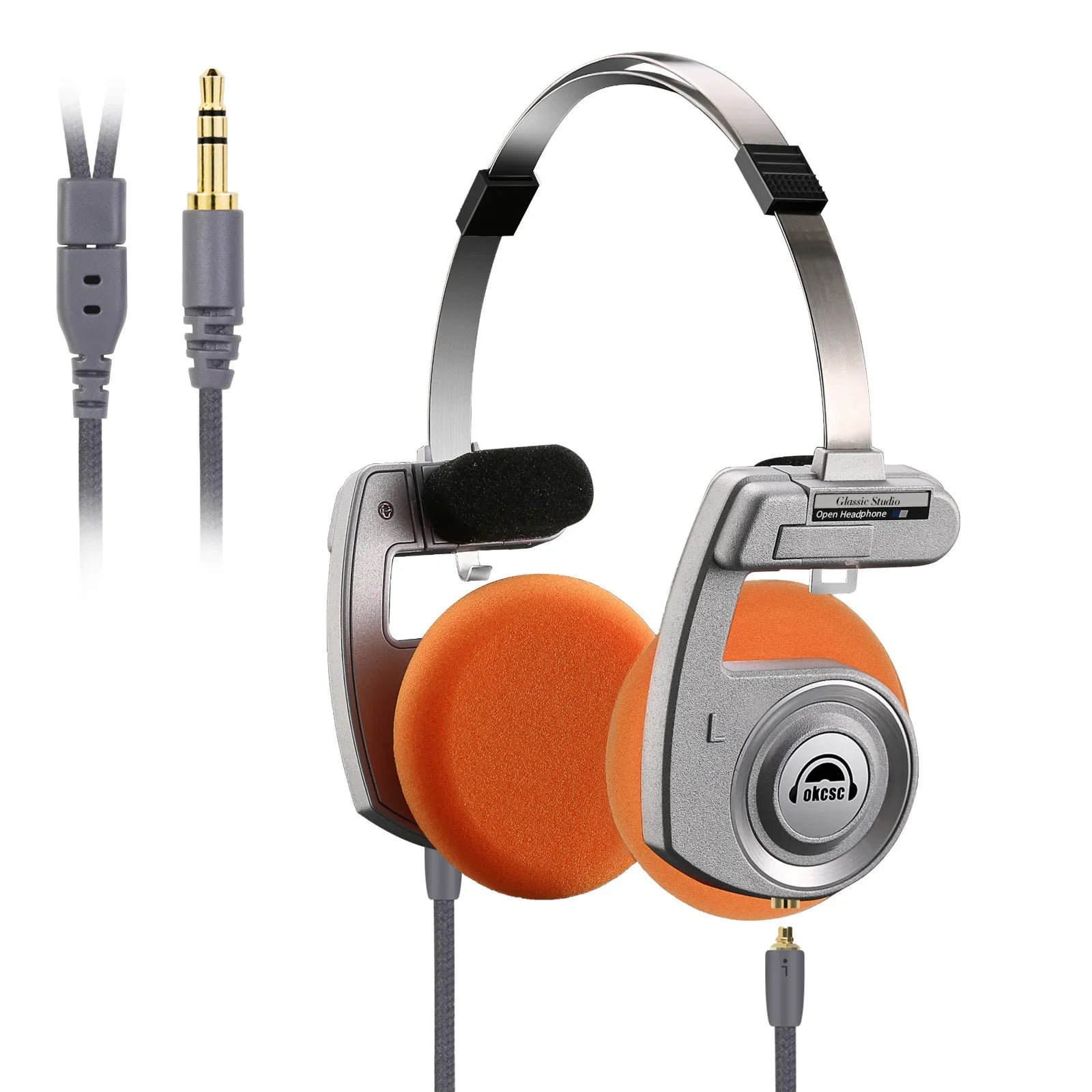 OKCSC Retro 3rd Generation Headphone Only Bluetooth Version 2-in-1 Wired/Wireless Earphones 40mm Driver Open End HiFi Headset