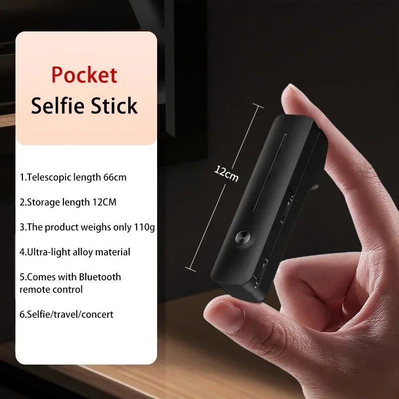 New Bluetooth Portable Mini Handheld Selfie Stick 360° Rotation for Photos Vlogs and Live Streaming the Ultimate Tool