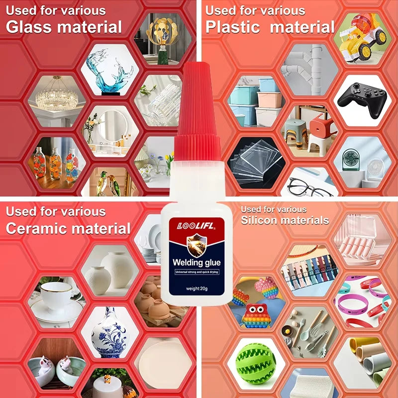 New Type Welding Super Glue Oily High Viscosity Quick-Drying Universal Strong Adhesive Multi-Material Powerful Bonding Glue