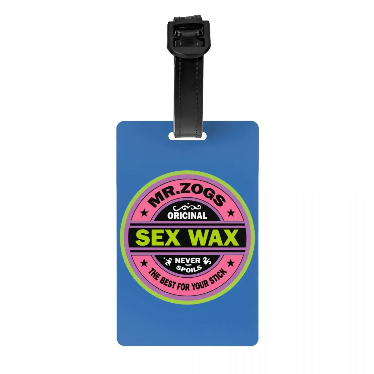 Custom Mr Zogs Sex Wax Luggage Tag With Name Card Surfing Surf Gift Privacy Cover ID Label for Travel Bag Suitcase