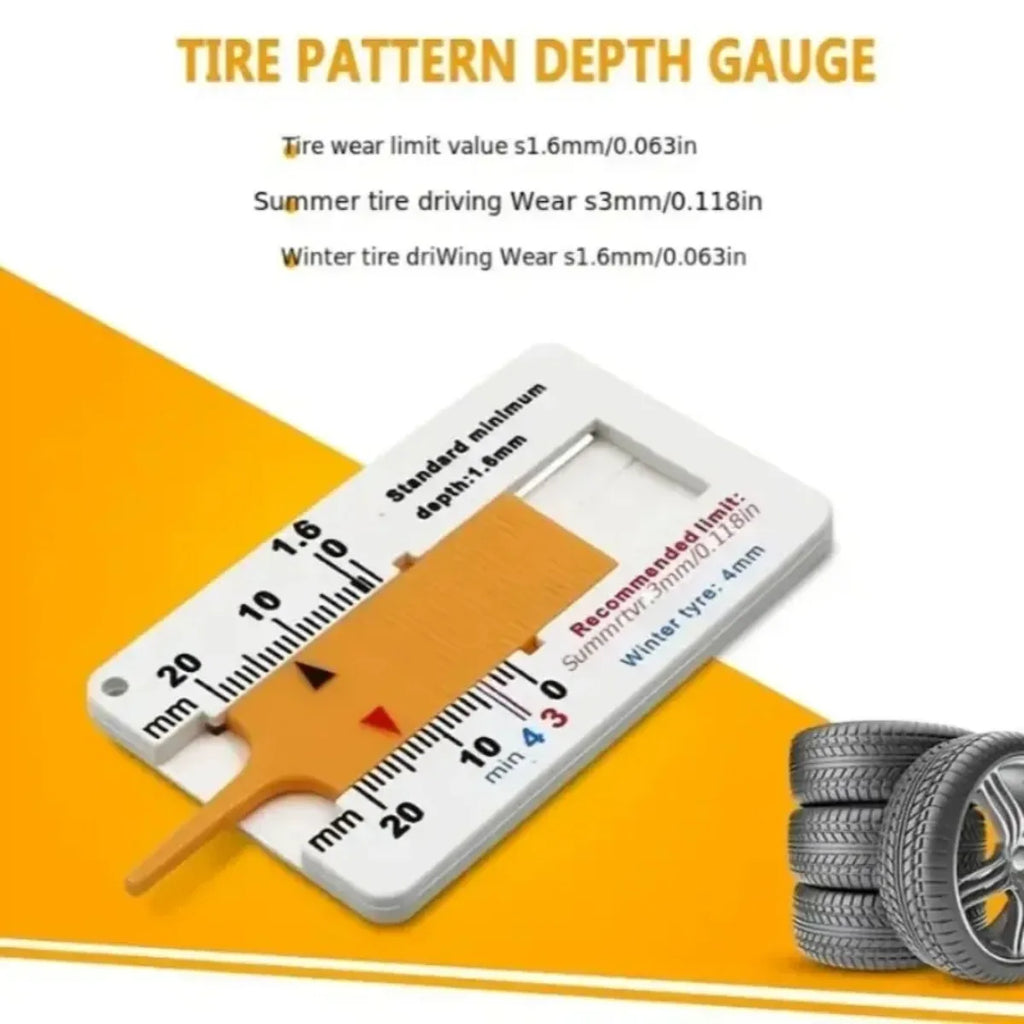 Portable Vernier Caliper Gauge 0-20mm Tire Tread Depth Ruler Auto Motorcycle Truck Repair Tool Uses For Car Tire Measuring