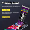 T900S Korea Soft Super Glue Eleastic Components Laptop Mobile Phone LCD Display Screen Black Adhesive Sealant Glue PVC Metal