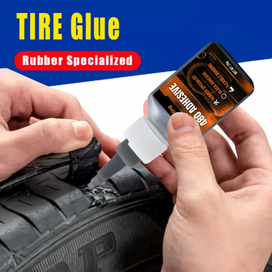480 Black Super Glue,Quick-Drying Black CA Adhesive Rubber Metal Strong Liquid Glue, Emergency Repair Adhesive, Rubber Glue