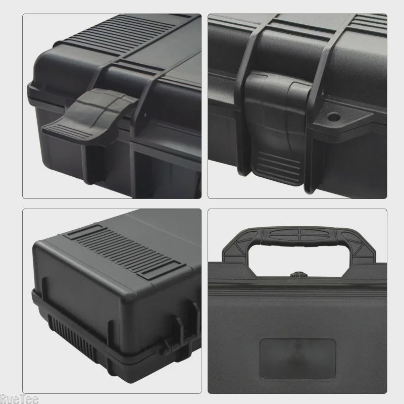 Hard Shell Portable Storage Box with Foam Insert Shockproof Tool Organizer for Outdoor and Workshop Use