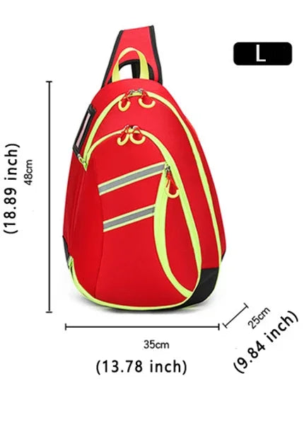 First Aid Kits Emergency Medicine Sling Crossbody Backpack Men Doctor Nurse Shoulder Chest Bags for Travel Cycling