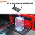 Car Tailgate Table Rear Foldable Cargo Shelf Aluminum Alloy Storage Shelf for Jeep Wrangler JK 2007-2017 Black
