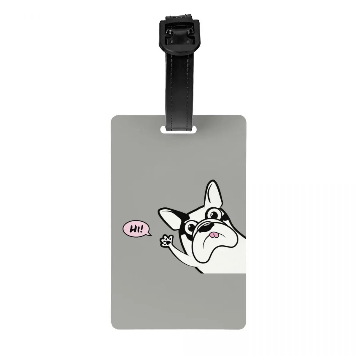 Funny Frenchies French Bulldog Luggage Tag for Suitcases Fashion Dog Animal Baggage Tags Privacy Cover Name ID Card