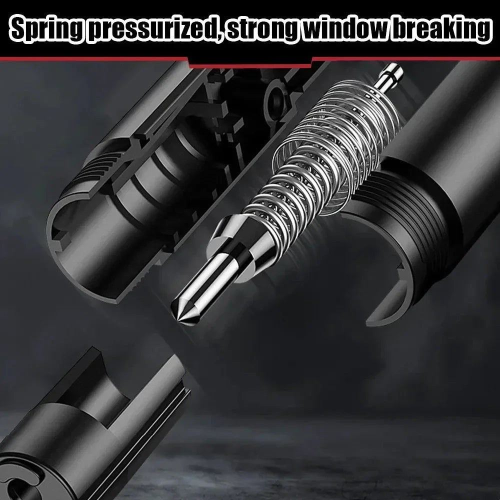 Aluminum Alloy Car Safety Rescue Hammer Automatic Seat Belt Cutter Window Breaker Emergency Rescue Tool