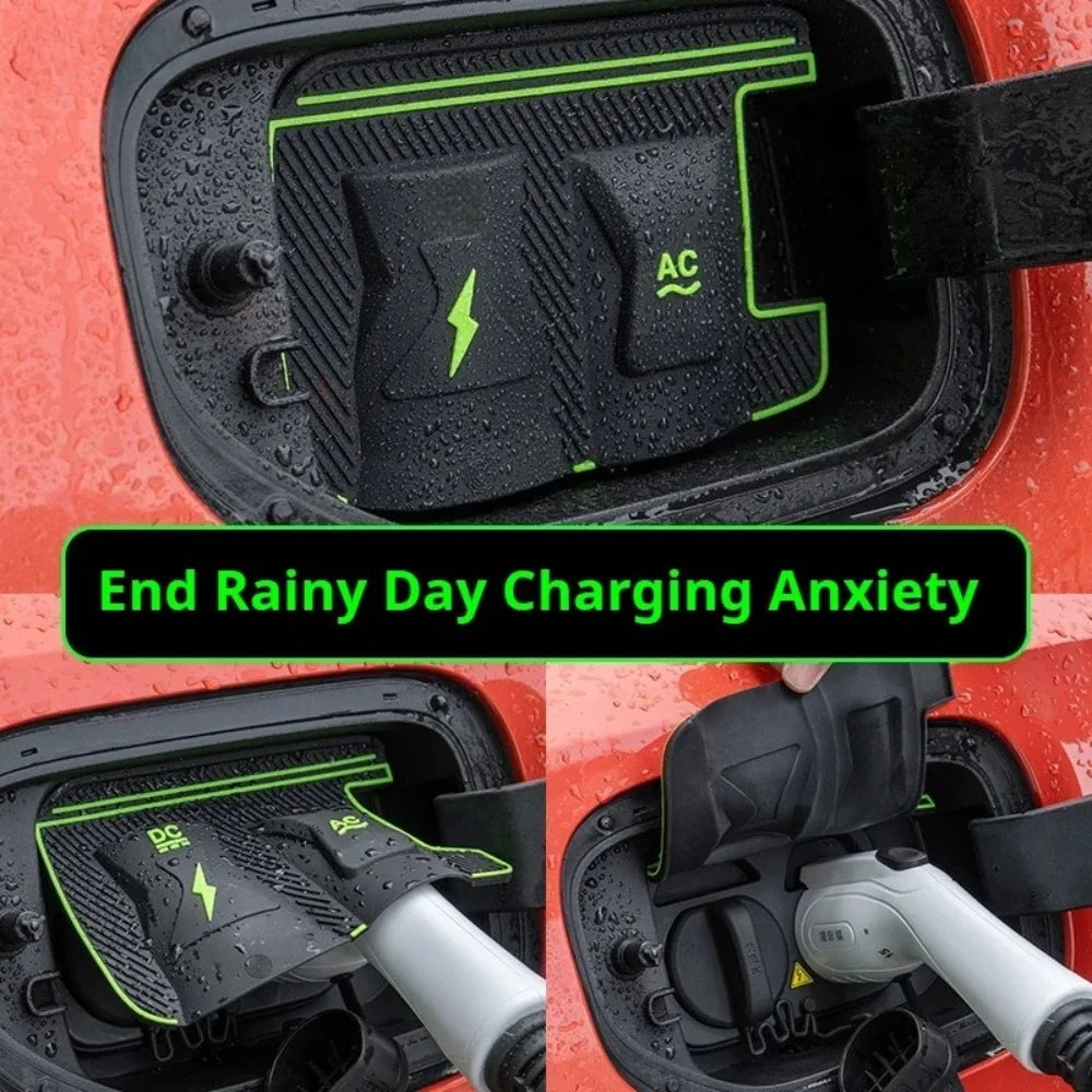 For Volvo EX30 EX90 XC70 Charging Port Cover Waterproof EV Charger Rain Protector, No Drill Adhesive