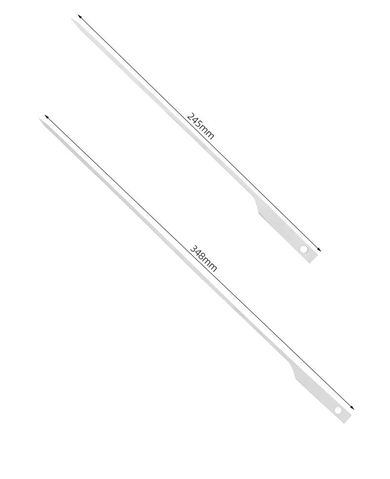 99.6% Pure Titanium Barbecue Skewer 5Pcs Wide BBQ Sticks Flat BBQ Fork Outdoor Camping Picnic BBQ Utensil Kitchen Accessories