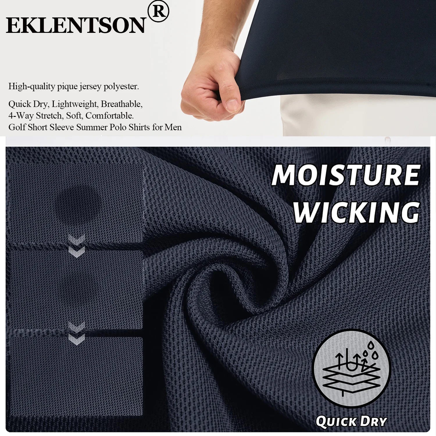 EKLENTSON Mens Work T Shirt Short Sleeve Outdoor Breathable Climbing Hiking Fishing T-Shirt Training Tee Tops