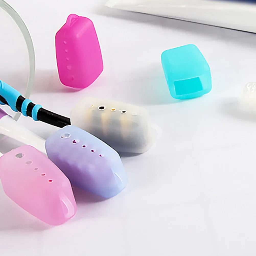 10Pcs Toothbrush Protection Caps Small Portable Silicone Covers Travel Toothbrush Head Covers Dustproof Hygiene Accessories