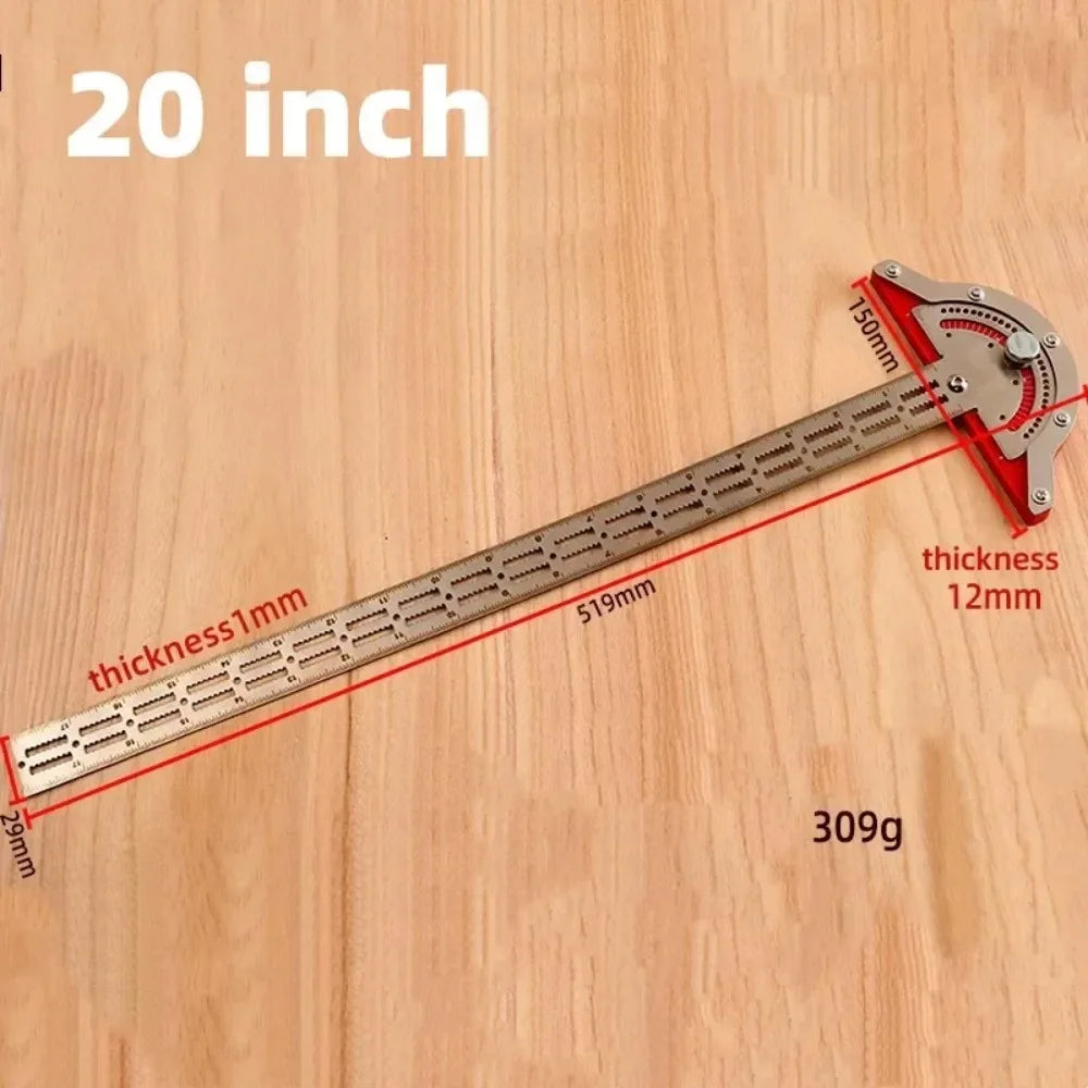 Stainless Steel Protractor Edge Ruler Precision Angle Finder for Woodworkers Carpenter Measuring Tool Professional Best Seller