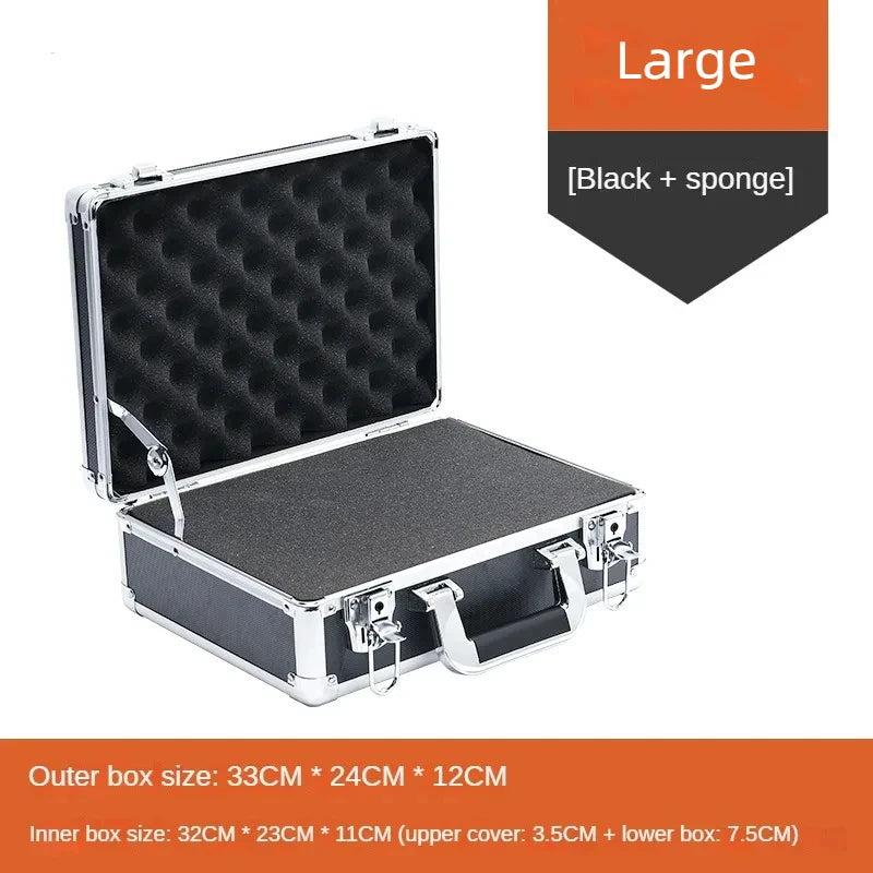 Portable Toolbox Aluminum Suitcase With Lock Electric Tool Box With Sponge Hard Case Flight Case Household Equipment Storage