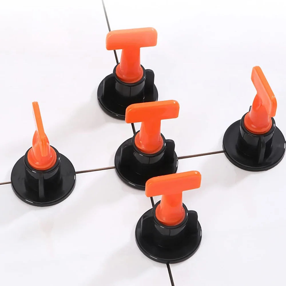 50pcs Tile Levelling System Kit Reusable Tile Equaliser Spacer, Construction of Walls,Floors,Wedge Tool Decoupling Mat for Tiles