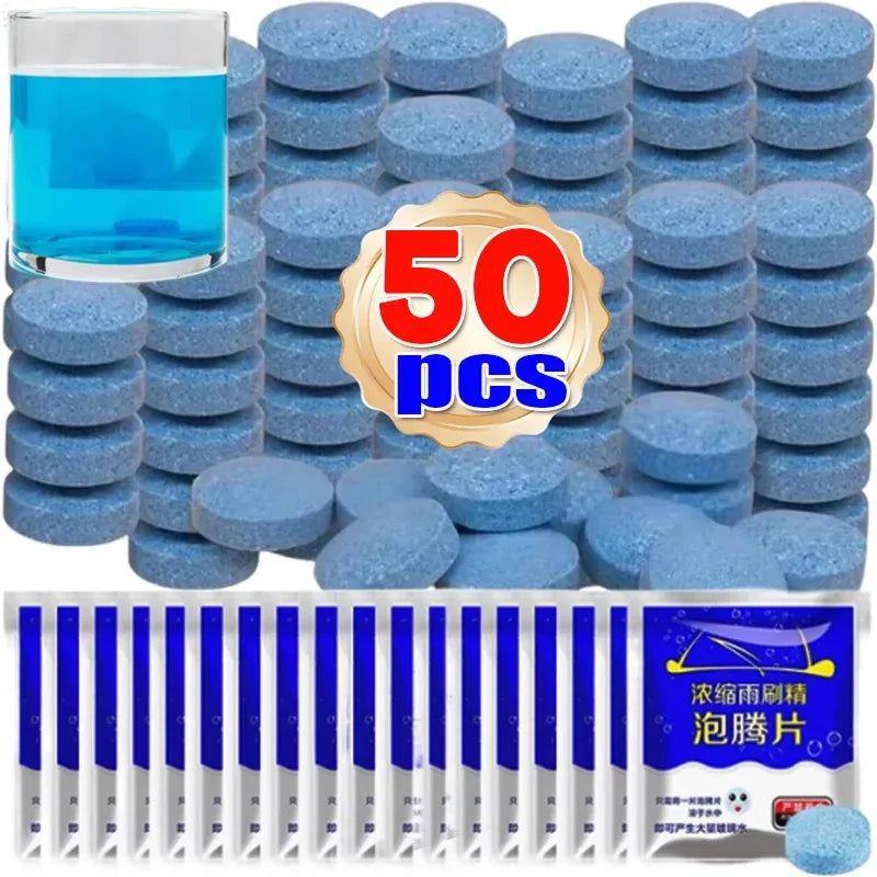 50/30/20/10/5PCS PCS Car Effervescent Tablets Windshield Cleaner Windscreen Wiper Washing Window Cleaning Tabet Solid Washer