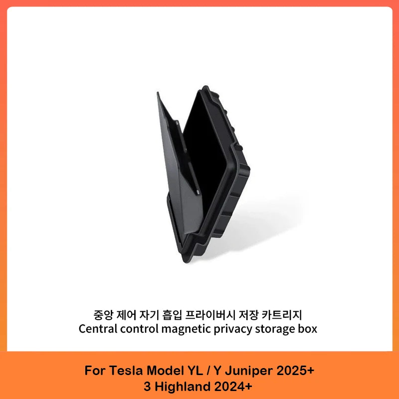 For Tesla Model YL Y Juniper Launch Model 3 Highland Armrest Hidden Magnetic Storage Box Car Interior Organizers Case